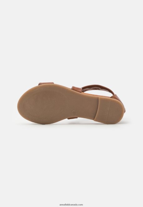 Anna Field Women Leather Sandals Cognac H42J4Z1316