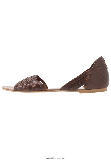 Anna Field Women Leather Sandals Cognac H42J4Z1389