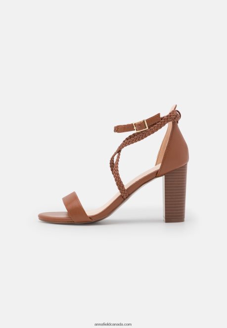 Anna Field Women Leather Sandals Cognac H42J4Z1425