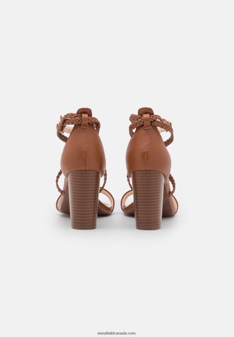 Anna Field Women Leather Sandals Cognac H42J4Z1425