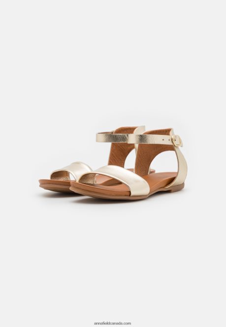 Anna Field Women Leather Sandals Gold H42J4Z1244