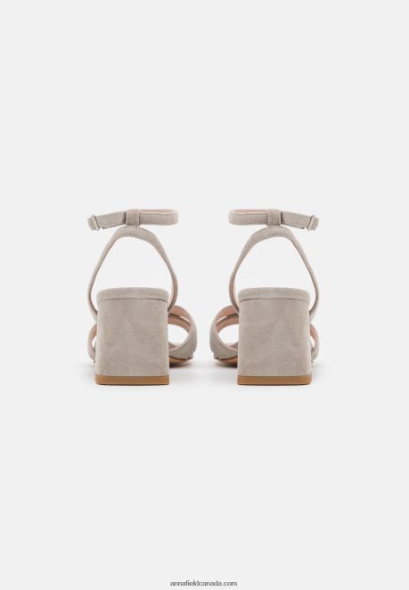 Anna Field Women Leather Sandals Grey H42J4Z1393