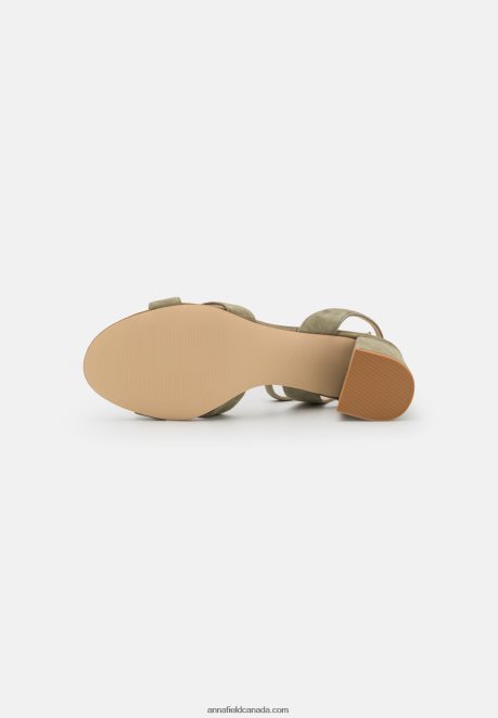 Anna Field Women Leather Sandals Khaki H42J4Z1330