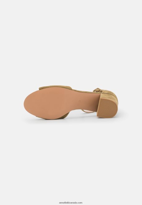 Anna Field Women Leather Sandals Khaki H42J4Z1332