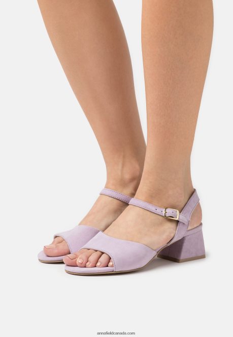 Anna Field Women Leather Sandals Lilac H42J4Z1329