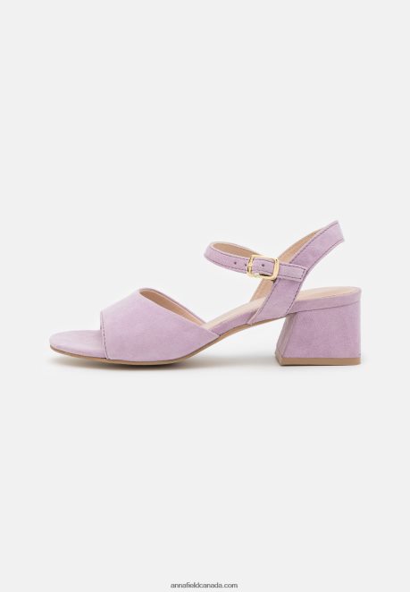 Anna Field Women Leather Sandals Lilac H42J4Z1329