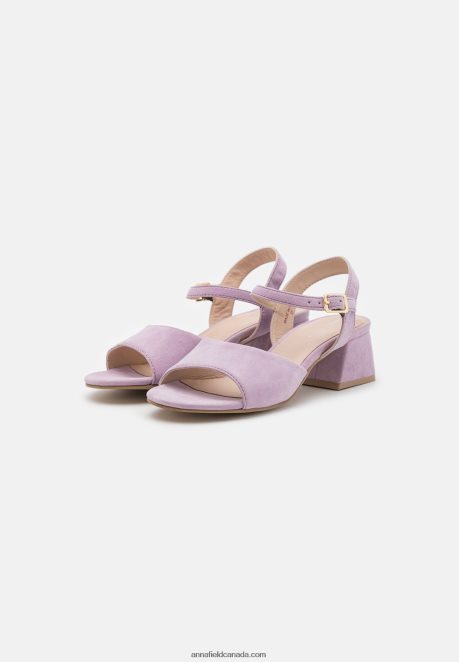 Anna Field Women Leather Sandals Lilac H42J4Z1329