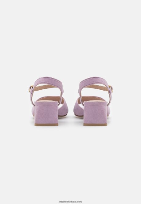 Anna Field Women Leather Sandals Lilac H42J4Z1329