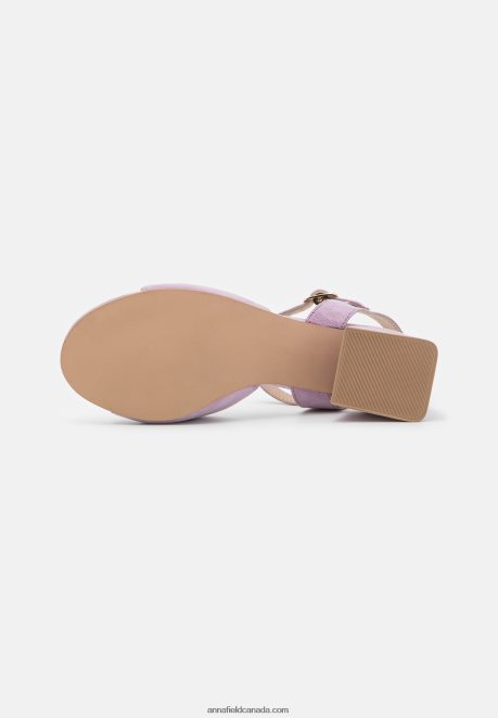 Anna Field Women Leather Sandals Lilac H42J4Z1329