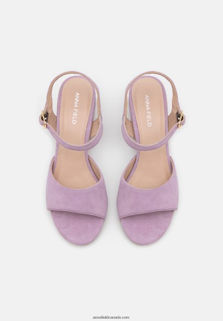 Anna Field Women Leather Sandals Lilac H42J4Z1329