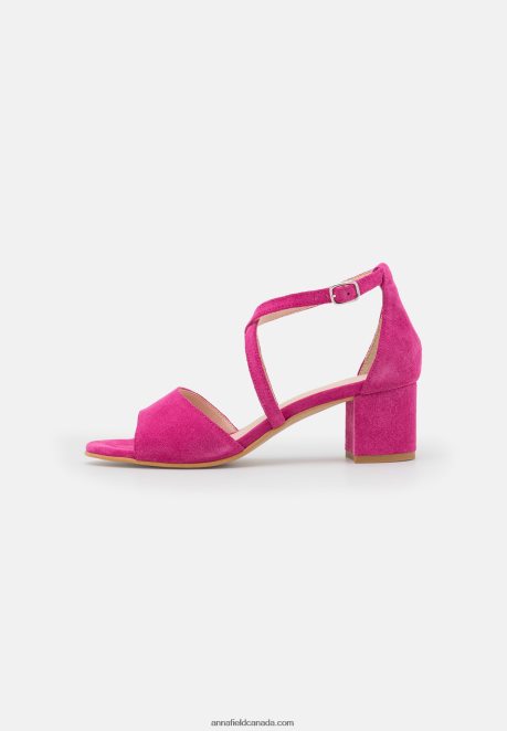 Anna Field Women Leather Sandals Pink H42J4Z1408