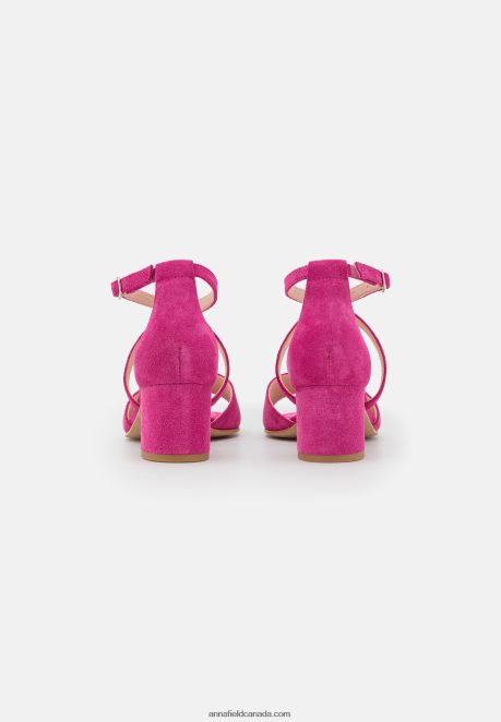 Anna Field Women Leather Sandals Pink H42J4Z1408