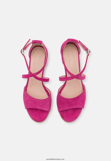 Anna Field Women Leather Sandals Pink H42J4Z1408