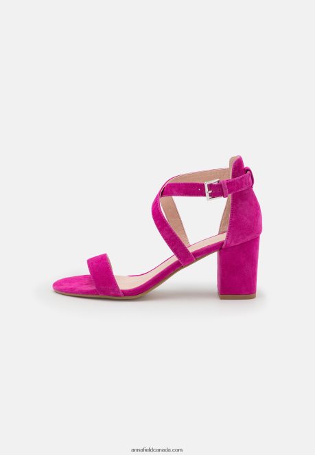 Anna Field Women Leather Sandals Pink H42J4Z1416