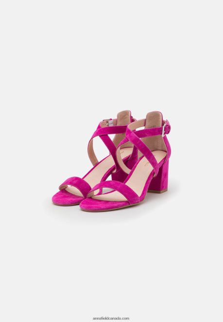 Anna Field Women Leather Sandals Pink H42J4Z1416