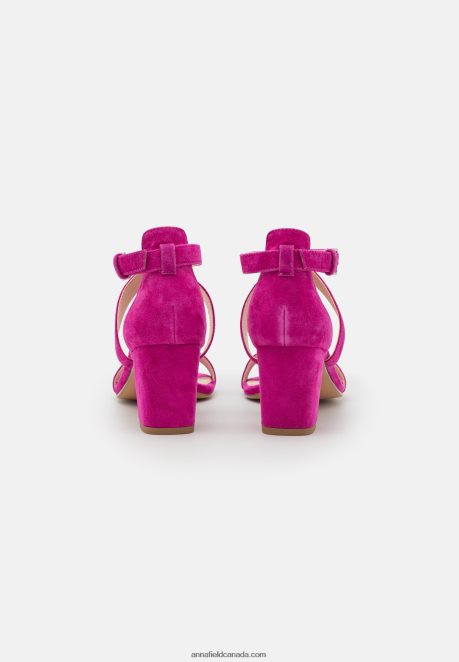 Anna Field Women Leather Sandals Pink H42J4Z1416
