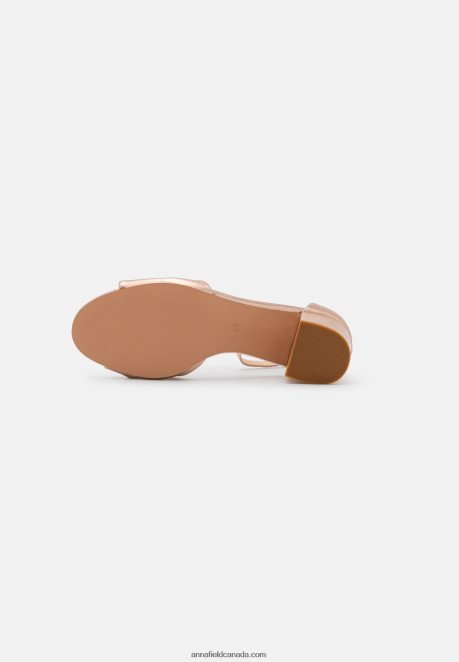 Anna Field Women Leather Sandals Rose Gold-Coloured H42J4Z1310