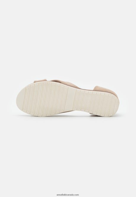 Anna Field Women Leather Sandals Taupe H42J4Z1251