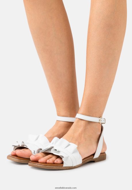 Anna Field Women Leather Sandals White H42J4Z1262