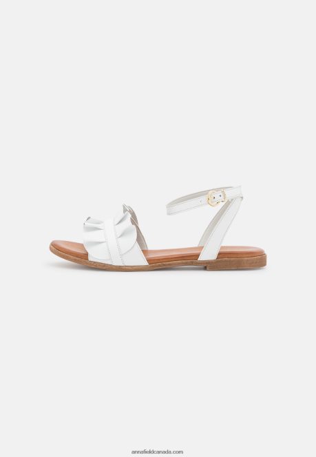 Anna Field Women Leather Sandals White H42J4Z1262