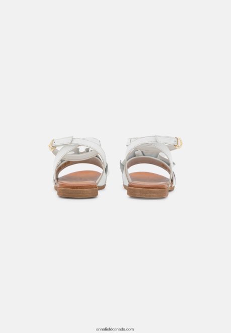 Anna Field Women Leather Sandals White H42J4Z1262