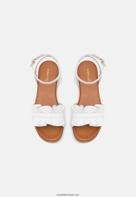 Anna Field Women Leather Sandals White H42J4Z1262