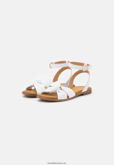 Anna Field Women Leather Sandals White H42J4Z1293