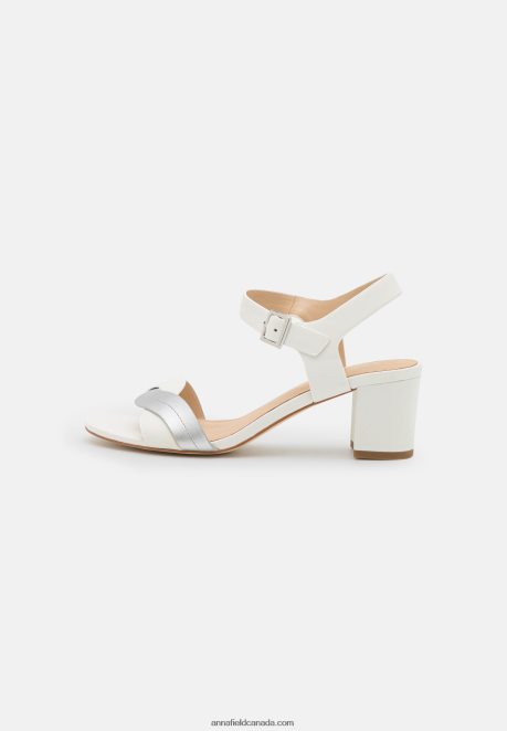 Anna Field Women Leather Sandals White H42J4Z1367