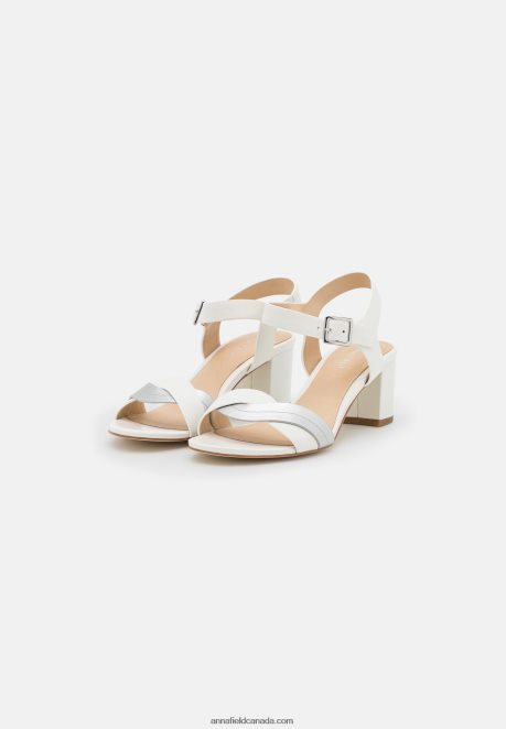 Anna Field Women Leather Sandals White H42J4Z1367