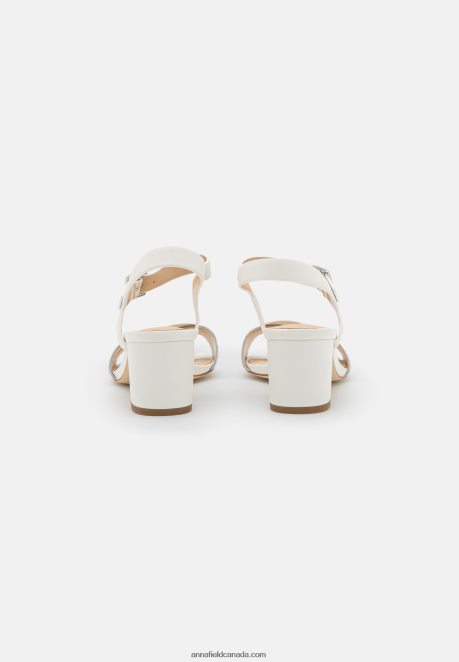 Anna Field Women Leather Sandals White H42J4Z1367