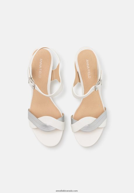 Anna Field Women Leather Sandals White H42J4Z1367