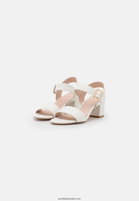 Anna Field Women Leather Sandals White H42J4Z1383