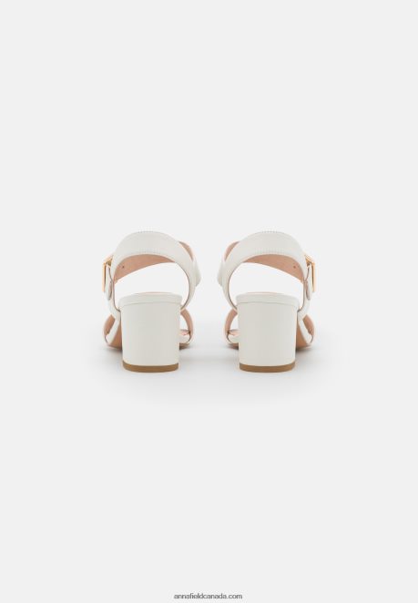 Anna Field Women Leather Sandals White H42J4Z1383