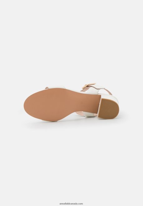 Anna Field Women Leather Sandals White H42J4Z1383