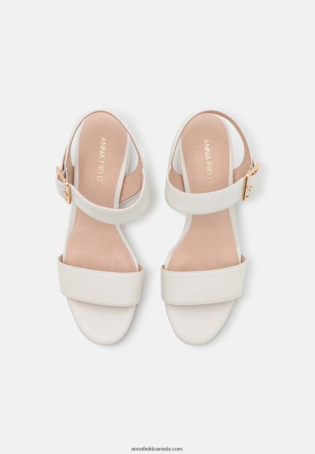 Anna Field Women Leather Sandals White H42J4Z1383