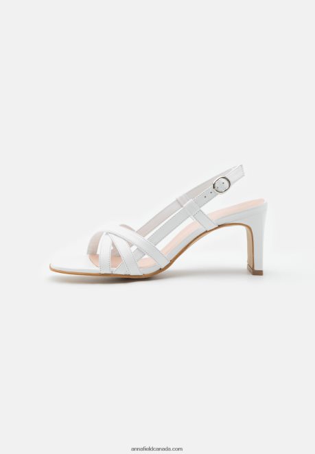 Anna Field Women Leather Sandals White H42J4Z1405