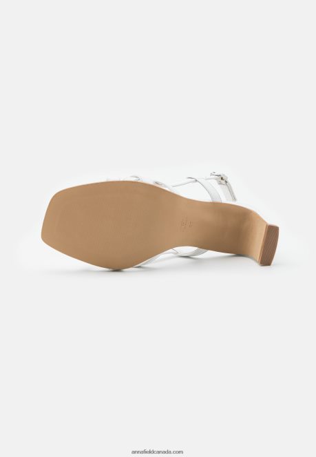 Anna Field Women Leather Sandals White H42J4Z1405