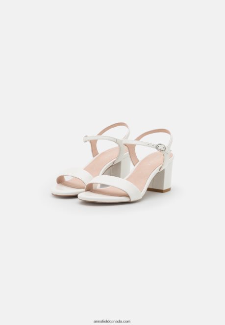 Anna Field Women Leather Sandals White H42J4Z1413