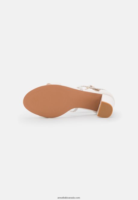Anna Field Women Leather Sandals White H42J4Z1428