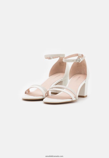 Anna Field Women Leather Sandals White H42J4Z1431