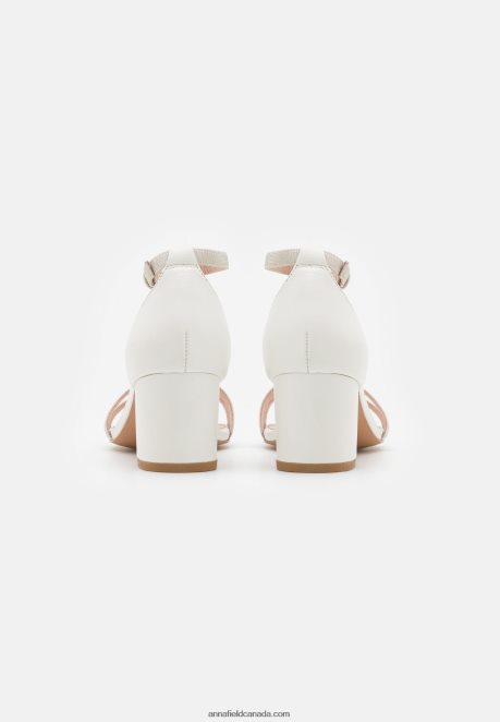 Anna Field Women Leather Sandals White H42J4Z1431