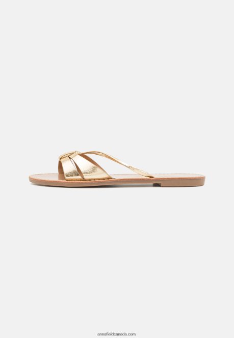Anna Field Women Mules Gold H42J4Z1880
