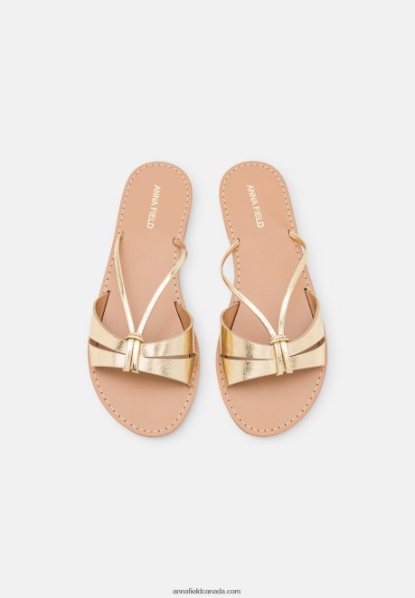 Anna Field Women Mules Gold H42J4Z1880