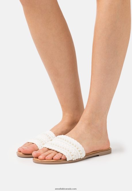 Anna Field Women Mules White H42J4Z1864