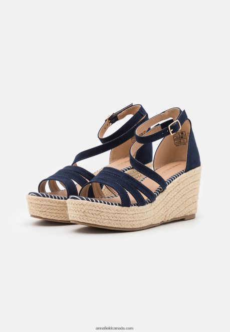 Anna Field Women Platform Sandals Blue H42J4Z1453