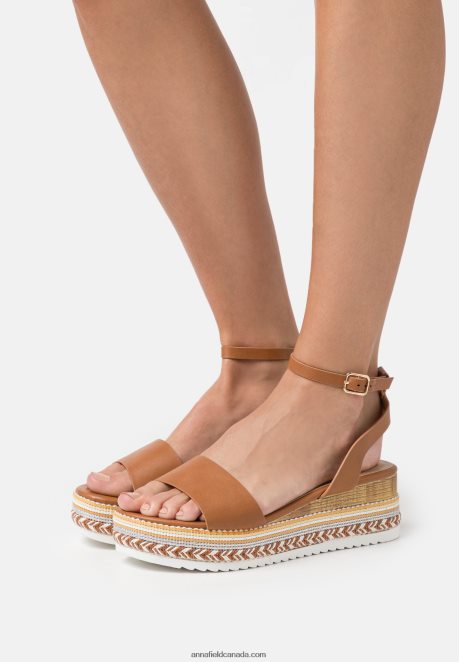 Anna Field Women Platform Sandals Cognac H42J4Z1471