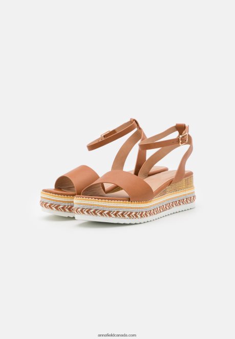 Anna Field Women Platform Sandals Cognac H42J4Z1471