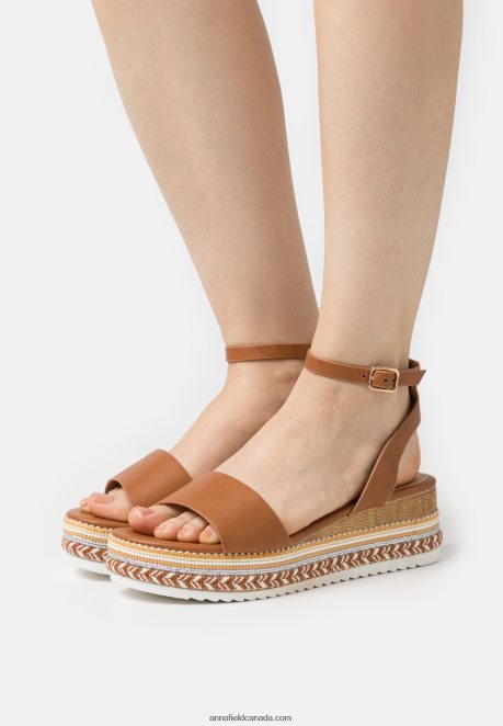 Anna Field Women Platform Sandals Cognac H42J4Z1474
