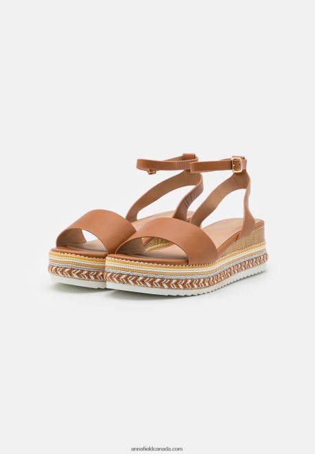 Anna Field Women Platform Sandals Cognac H42J4Z1474