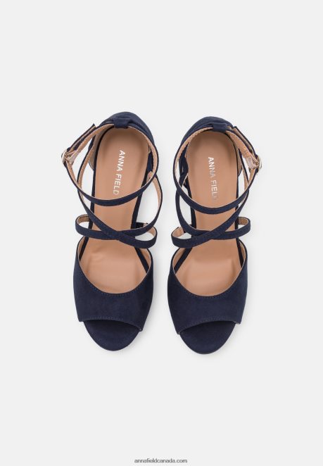 Anna Field Women Platform Sandals Dark Blue H42J4Z1569